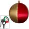 4.5ft. Airblown® Inflatable Mixed Media Hanging Velvet Ornament Round Vertical Stripes with External Spotlight